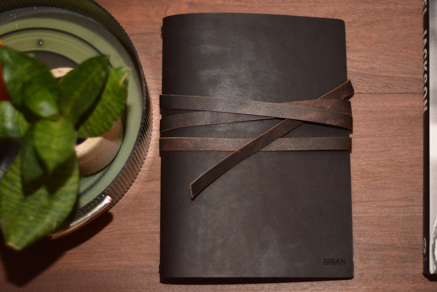 Handcrafted Refillable Leather Journal cover